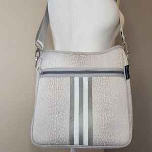Prenelove Fawn Silver and White Crossbody Handbag‎